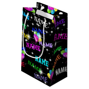 Födelsedag namn och ballonger i stjärnor