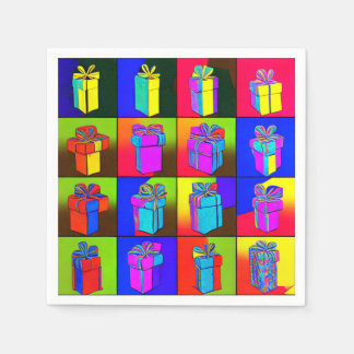 Födelsedag Napkins med Wrapped Gifts Pappersservett