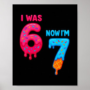 Födelsedag när jag var sju år gammal Jag var 6 nu Poster