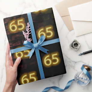 Födelsedag Neon 65 Logga in med brickomslag Papper Presentpapper