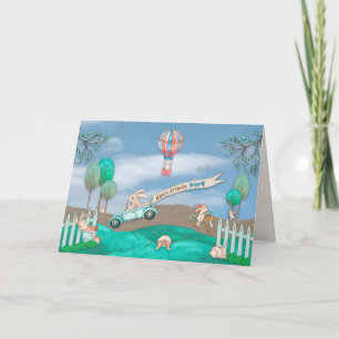 Födelsedag, Nephew, 2, Busy och Lilla kaniner Kort