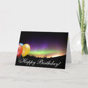 Födelsedag Nordvästra Ljus, västra Snö-destination Kort