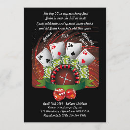 Födelsedag, oavsett ålder, poker, spel, kasino inbjudningar