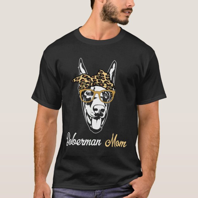 Födelsedag och Mor dag Doberman Mamma T Shirt (Framsida)