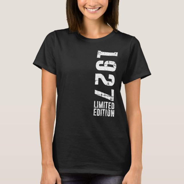 Födelsedag och vintage 1927 t shirt (Framsida)