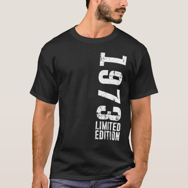 Födelsedag och Vintage 1973 T Shirt (Framsida)