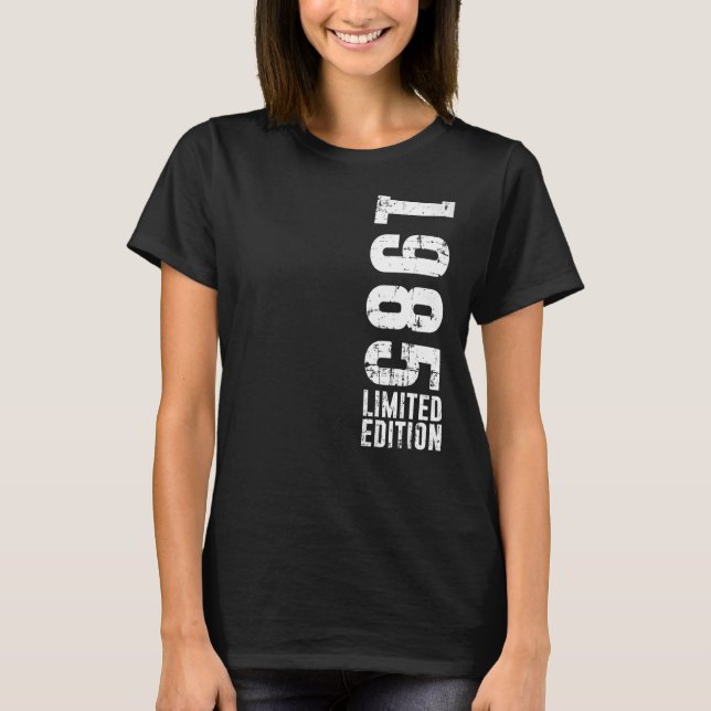 Födelsedag och vintage 1985 t shirt (Framsida)