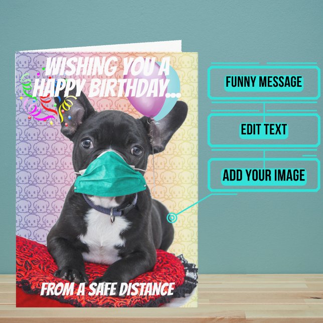 Födelsedag Önskemål från en Avstånd marionettfödel Kort (Every now and then it's okay to make light of a difficult situation.)