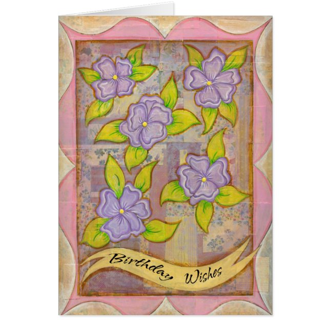 Födelsedag Önskemål-kort Hälsningskort (Framsidan)