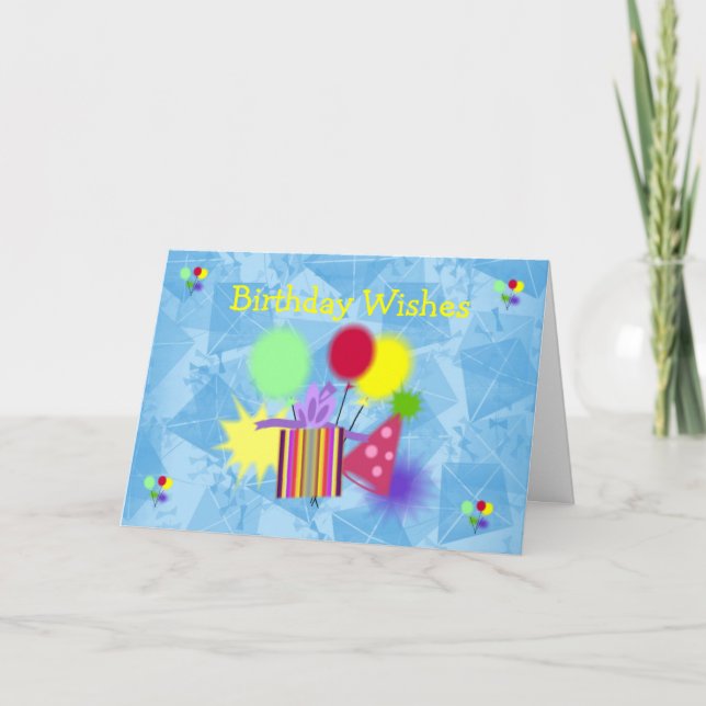 Födelsedag Önskemål-kort Kort (Framsida)