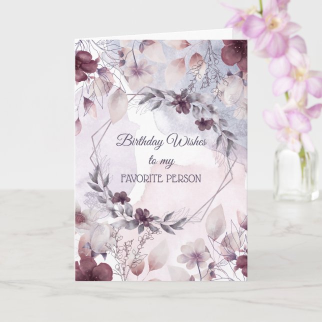 Födelsedag Önskemål till mitt favoritpersonkort Kort (Orkide)