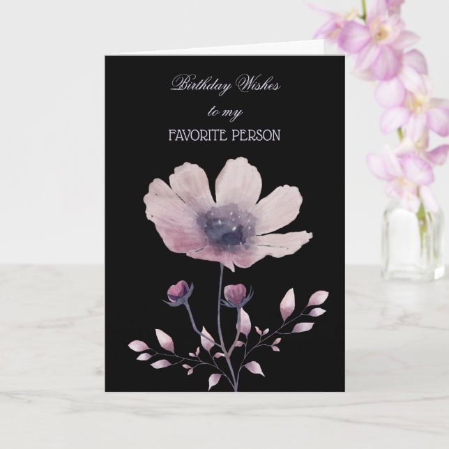 Födelsedag Önskemål till mitt favoritpersonkort Kort (Orkide)
