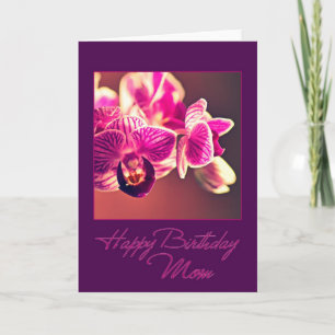 Födelsedag Orchid för Mamma Kort