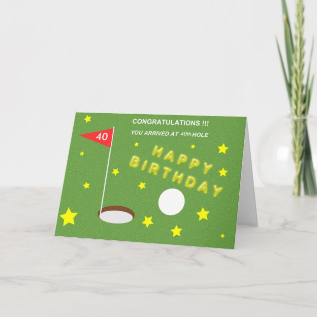 födelsedag på golf kort (Framsida)