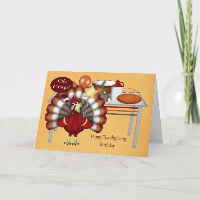 Födelsedag på hälsningskort för Thanksgiving Helgkort (Framsida)