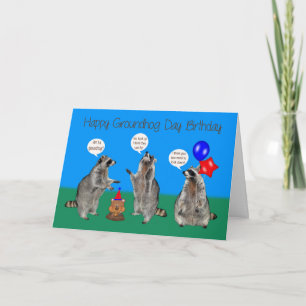 Födelsedag på kort för hälsning för Groundhog dag