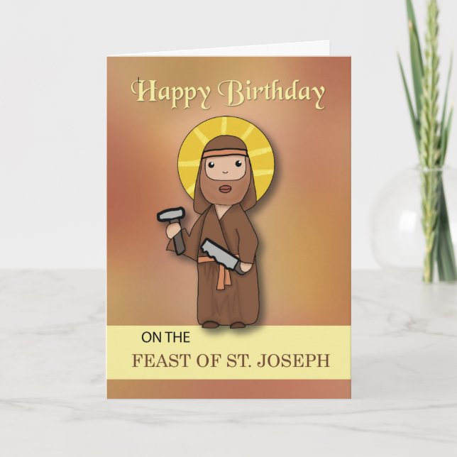 Födelsedag på St. Josefs festdag Enkel Kort (Framsida)