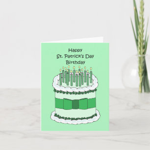 Födelsedag på St. Patrick's Day Kort