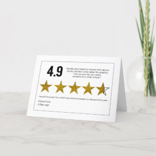 Födelsedag, Pappa, 4.9-recension Rating from Famil Kort