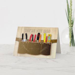 Födelsedag, Pappa, Toolbelt och Verktyg Kort