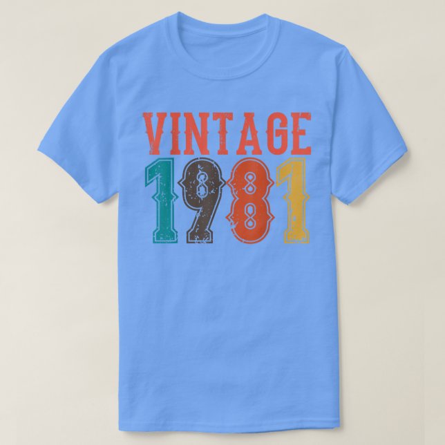 Födelsedag Pappa Vintage 1981 T-Shirt (Design framsida)