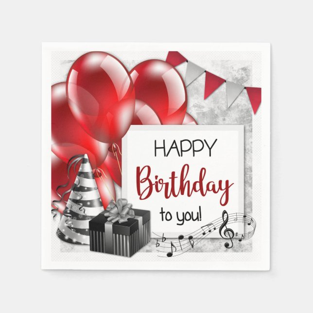 Födelsedag Pappersservett (Framsidan)