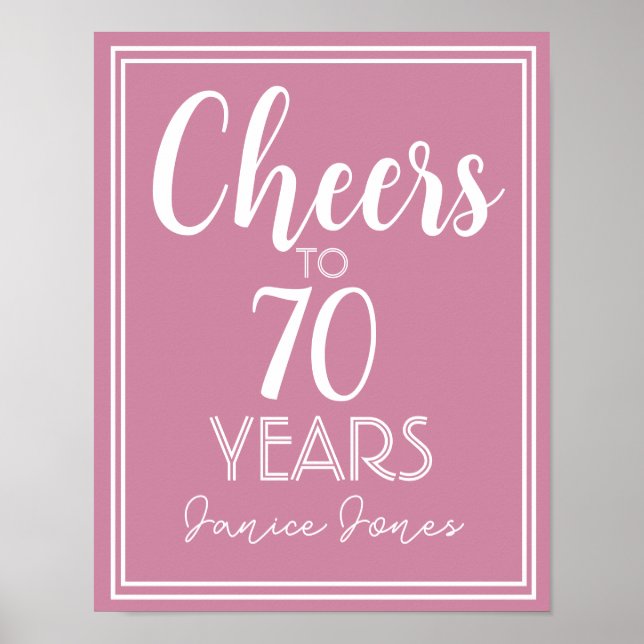 Födelsedag Pension ändrar numret Poster (Framsidan)