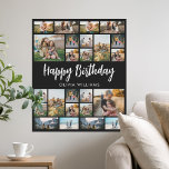 Födelsedag Personlig 24 Fotokollage Poster<br><div class="desc">Skapa din egen Personlig 24 Fotokollage för födelsedag</div>