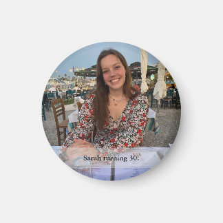 Födelsedag Photo Magnet med texten