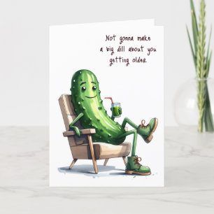 Födelsedag: Pickle Under Older Humor Kort