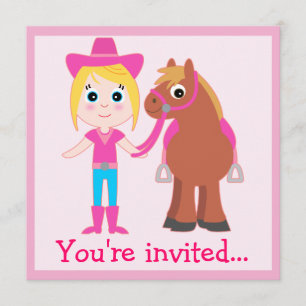 Födelsedag: Pony Party Inbjudningar