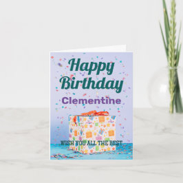 Födelsedag, Presentbox, Grattis på födelsedagen-ko Kort