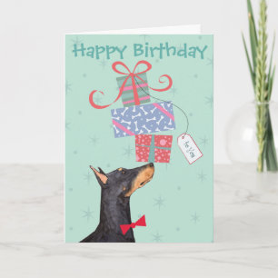 Födelsedag Presenter Doberman Card Kort