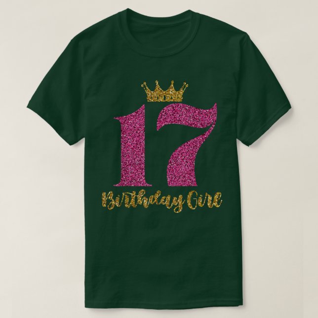 Födelsedag Princess 17 år gammal 17:e födelsedag G T Shirt (Design framsida)