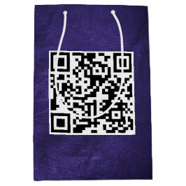 Födelsedag QR-kod på Lila läder