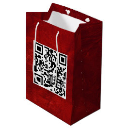 Födelsedag QR-kod på rött läder