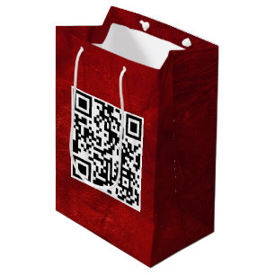 Födelsedag QR-kod på rött läder