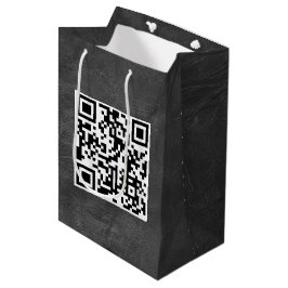 Födelsedag QR-kod på svart läder