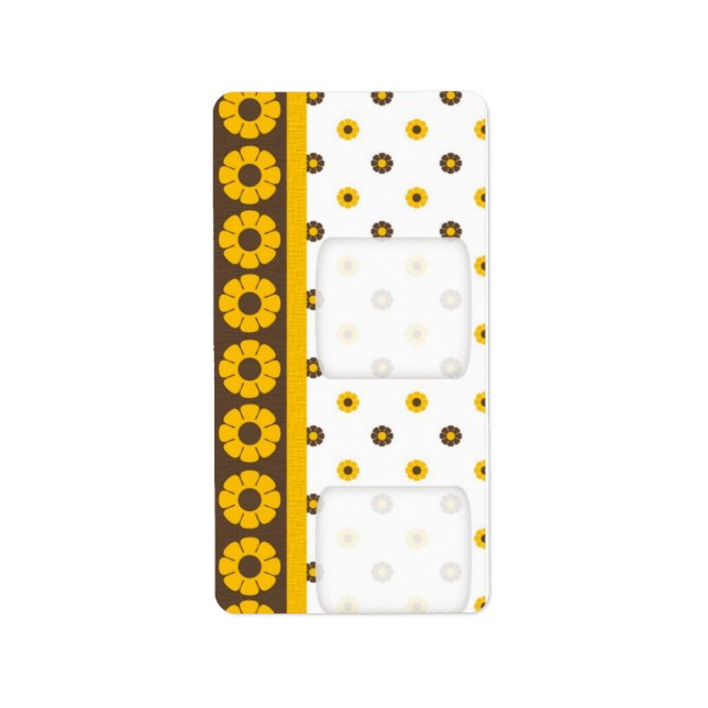 Födelsedag Retro Flower Miniature Candy pub-förpac Adressetikett (Framsidan)