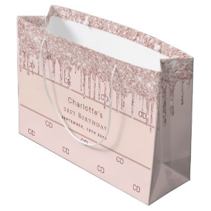 Födelsedag ro, glitter, initialer