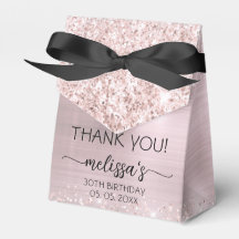 Födelsedag Ro Guld Glitter Monogram Namn Tack