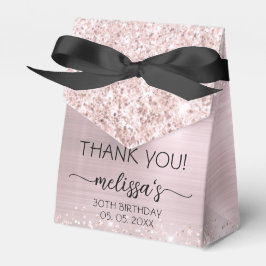 Födelsedag Ro Guld Glitter Monogram Namn Tack Presentaskar