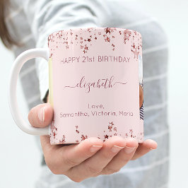 Födelsedag ro guld stjärnor fotovänner namn kaffemugg