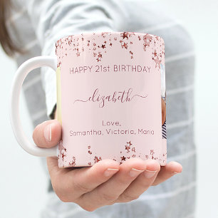Födelsedag ro guld stjärnor fotovänner namn kaffemugg