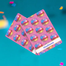 Födelsedag Rosa Glitter Groovy 70-tal Disco Boll A