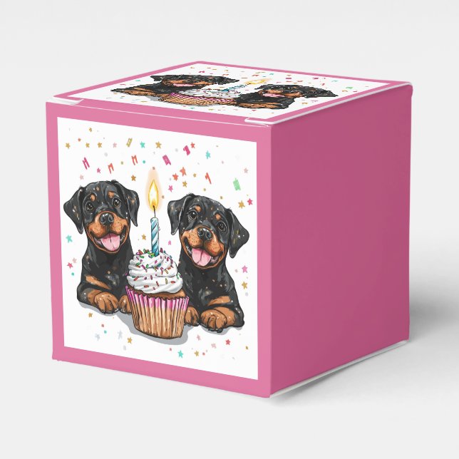 Födelsedag Rottweiler Hundar Presentaskar (Framsidan Sidan)