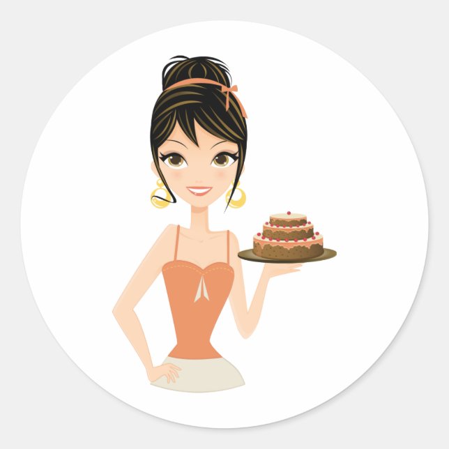 Födelsedag Runt Klistermärke (Framsida)