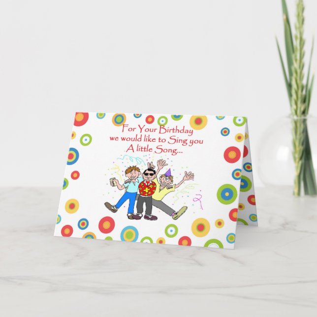 Födelsedag Sång Kort (Framsida)