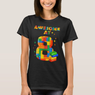 Födelsedag Shirt För barn 8 Byggande block Bricks T