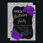 Födelsedag Silver Glitter Lila Ro Inbjudningar<br><div class="desc">Elegant glitter och lila ro födelsedagsfest inbjudan för kvinnor i alla åldrar. Åldern kan ändras för vilken ålder som helst. Text kan ändras till vad som helst för att passa din händelse. Typsnitt, typsnitt färg och text är helt anpassade! Papper form och typ kan anpassas efter din budget och smak!...</div>